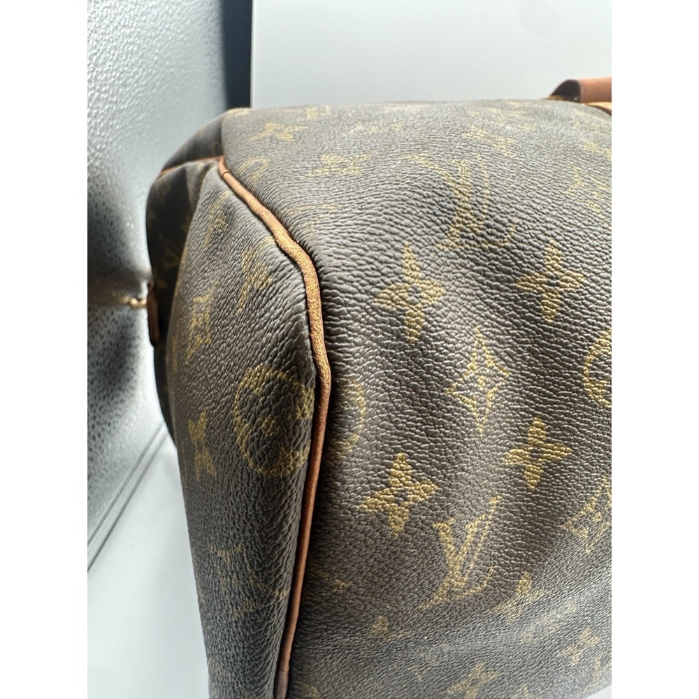 Louis Vuitton Keepall 45 Monogram Canvas Brown Travel Bag Vintage Duffle - Picture 15 of 16